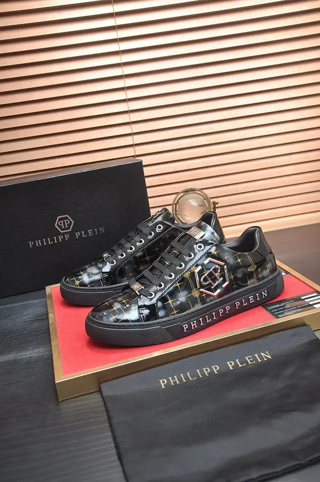Philipp Plein Sneakers Lifestyle Noir et Or à Imprimer Étoiles 3