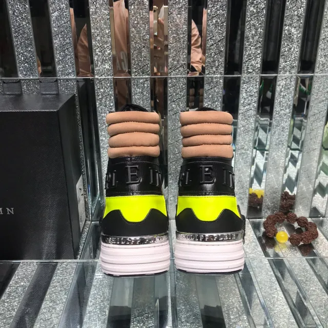 Philipp Plein Black Brown High-Top Multi-Panel Lifestyle Sneakers 3