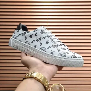Philipp Plein Graphic Print White Lifestyle Sneakers