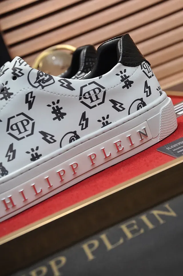 Philipp Plein Sneakers Lifestyle Impression Graphique Blanc 2