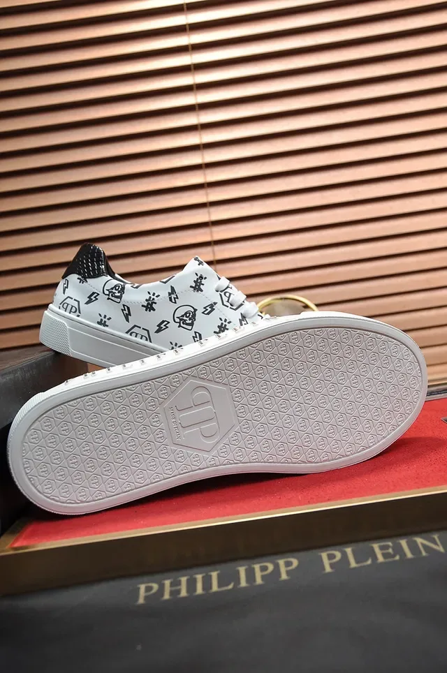 Philipp Plein Sneakers Lifestyle Impression Graphique Blanc 4