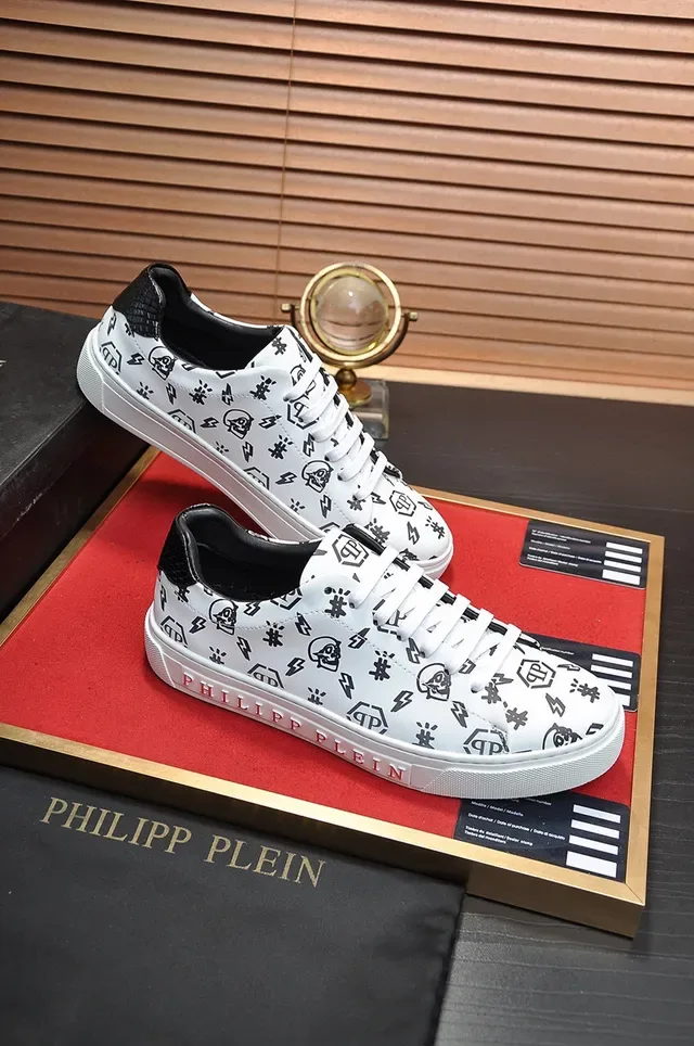 Philipp Plein Sneakers Lifestyle Impression Graphique Blanc 5