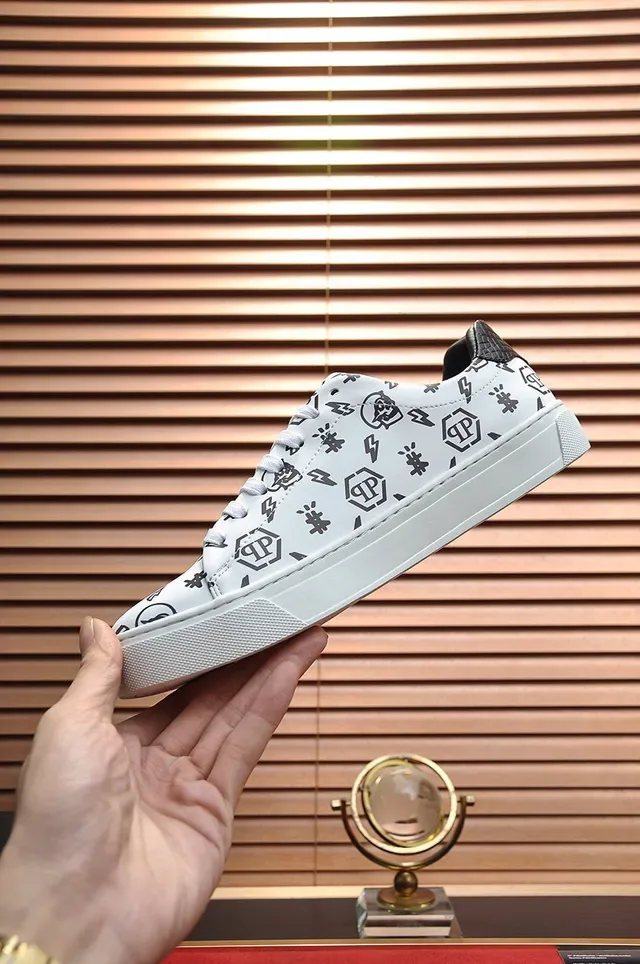 Philipp Plein Sneakers Lifestyle Impression Graphique Blanc 6