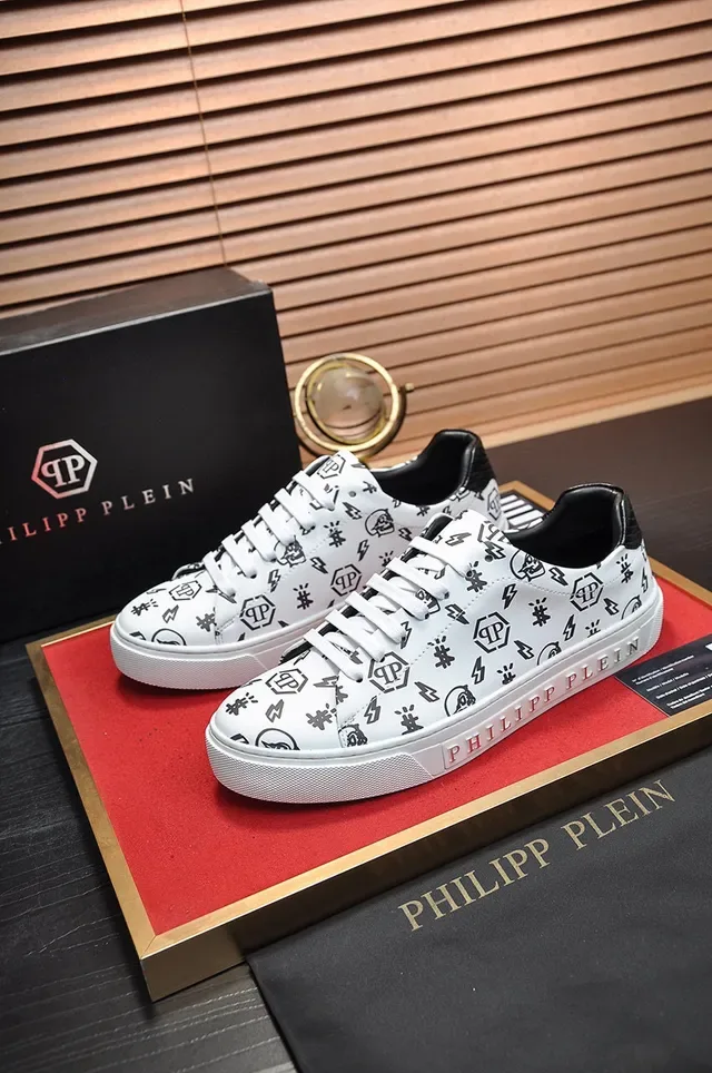 Philipp Plein Sneakers Lifestyle Impression Graphique Blanc 7