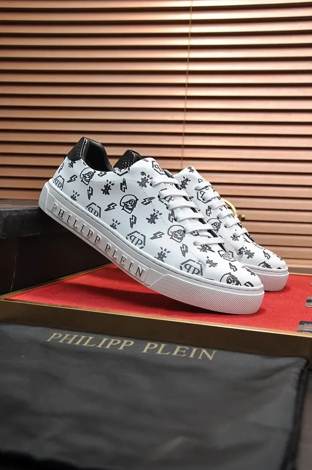 Philipp Plein Sneakers Lifestyle Impression Graphique Blanc 9