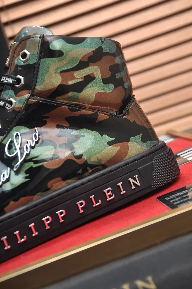 Philipp Plein Chaussure Lifestyle Hautes Multicolore Noir Brillant Camo Supérieur Chaussures Lifestyle 2