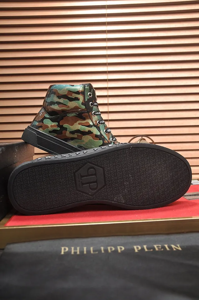 Philipp Plein Chaussure Lifestyle Hautes Multicolore Noir Brillant Camo Supérieur Chaussures Lifestyle 3
