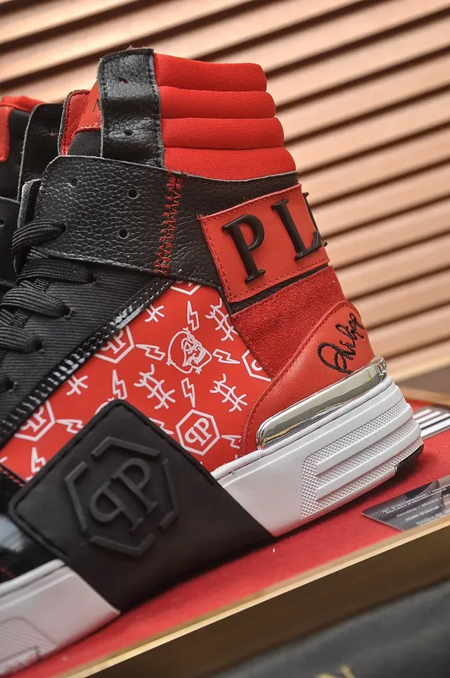 Philipp Plein High-Top Mixed-Material Graphic Print Sneaker 2