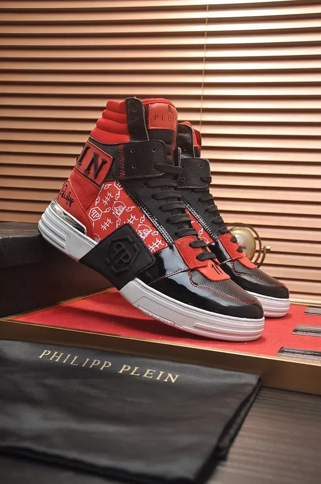 Philipp Plein High-Top Mixed-Material Graphic Print Sneaker 9
