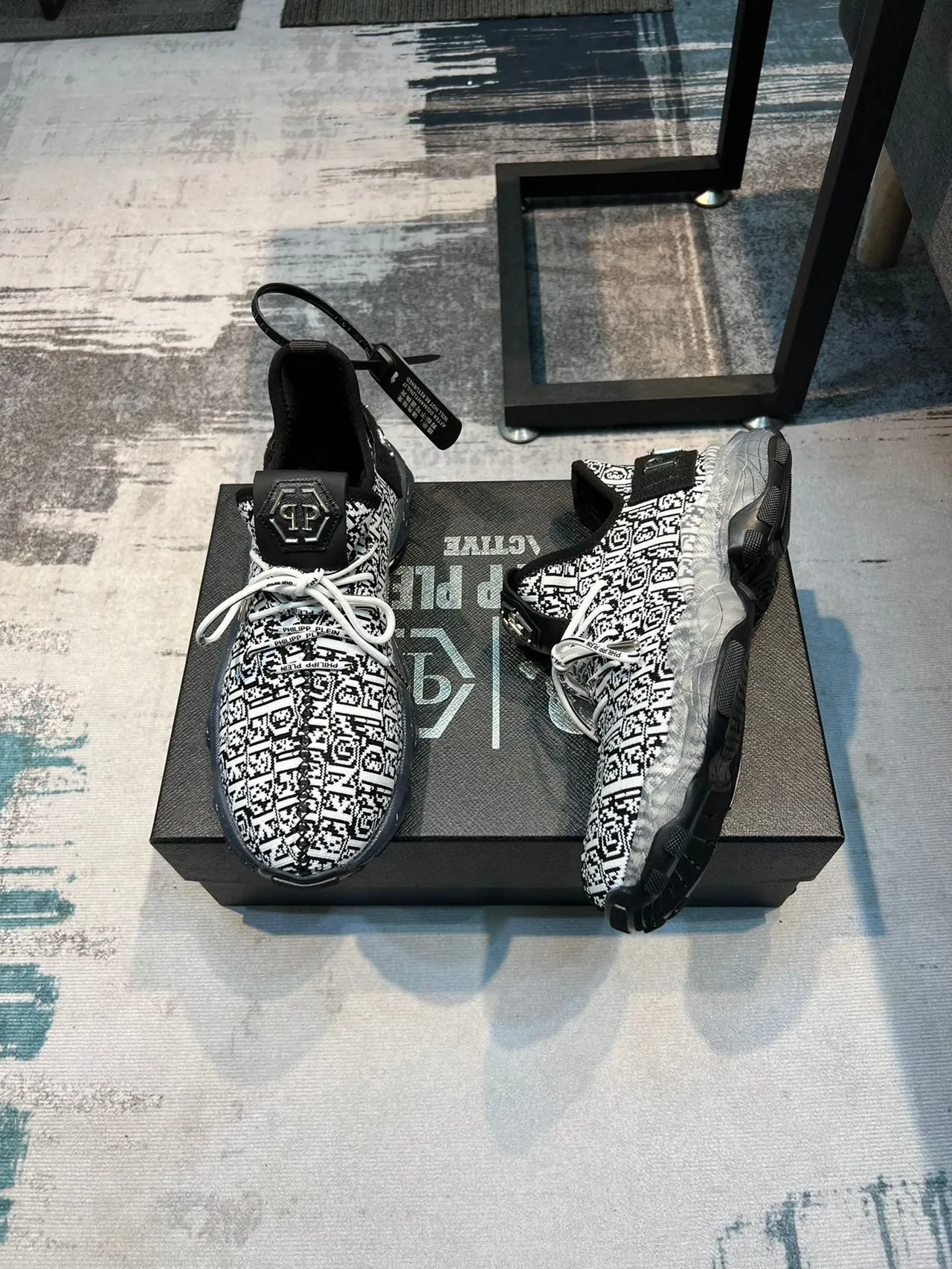 Philipp Plein Monogramme tricoté chunky sneaker 4