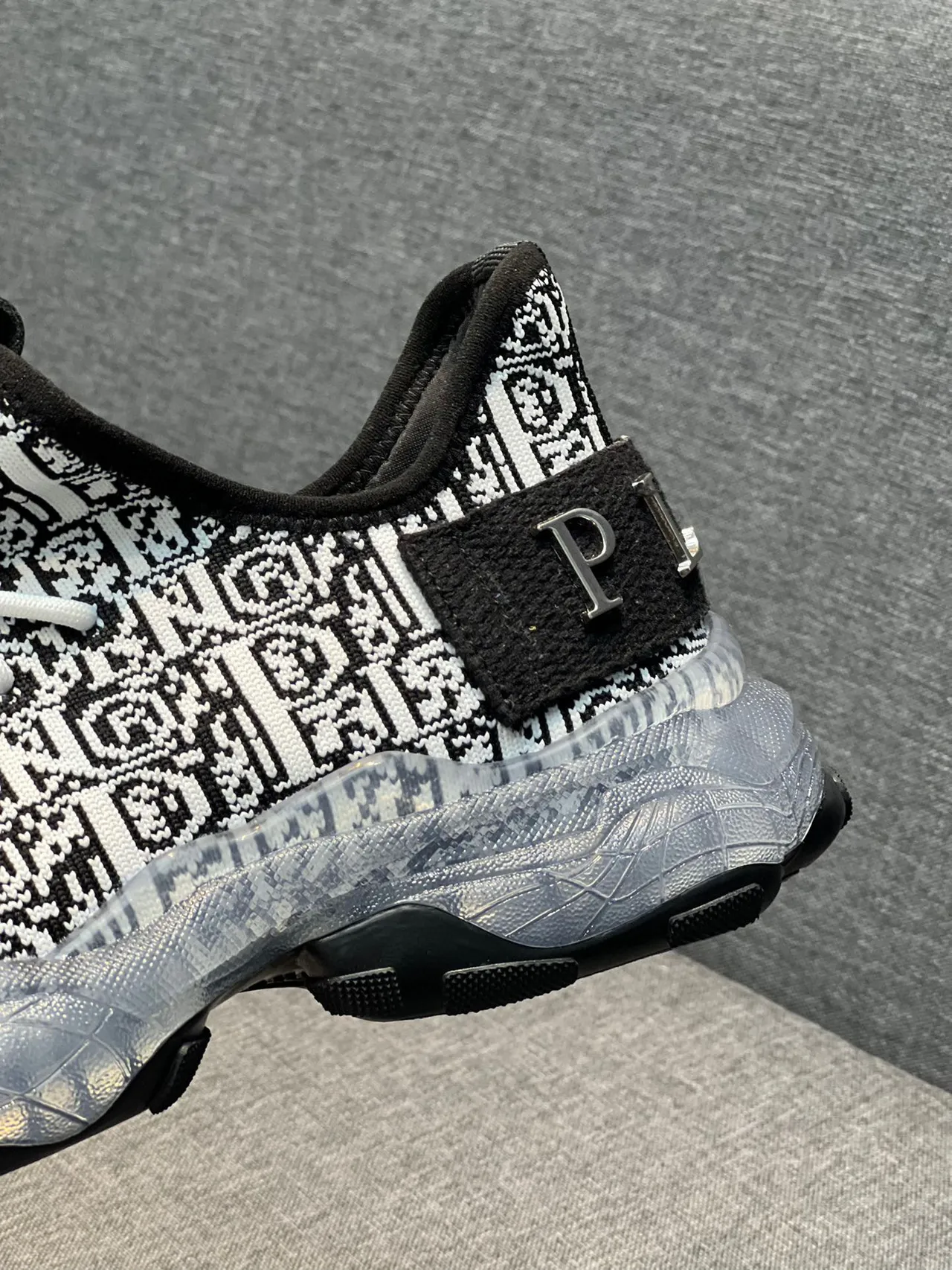 Philipp Plein Monogramme tricoté chunky sneaker 8