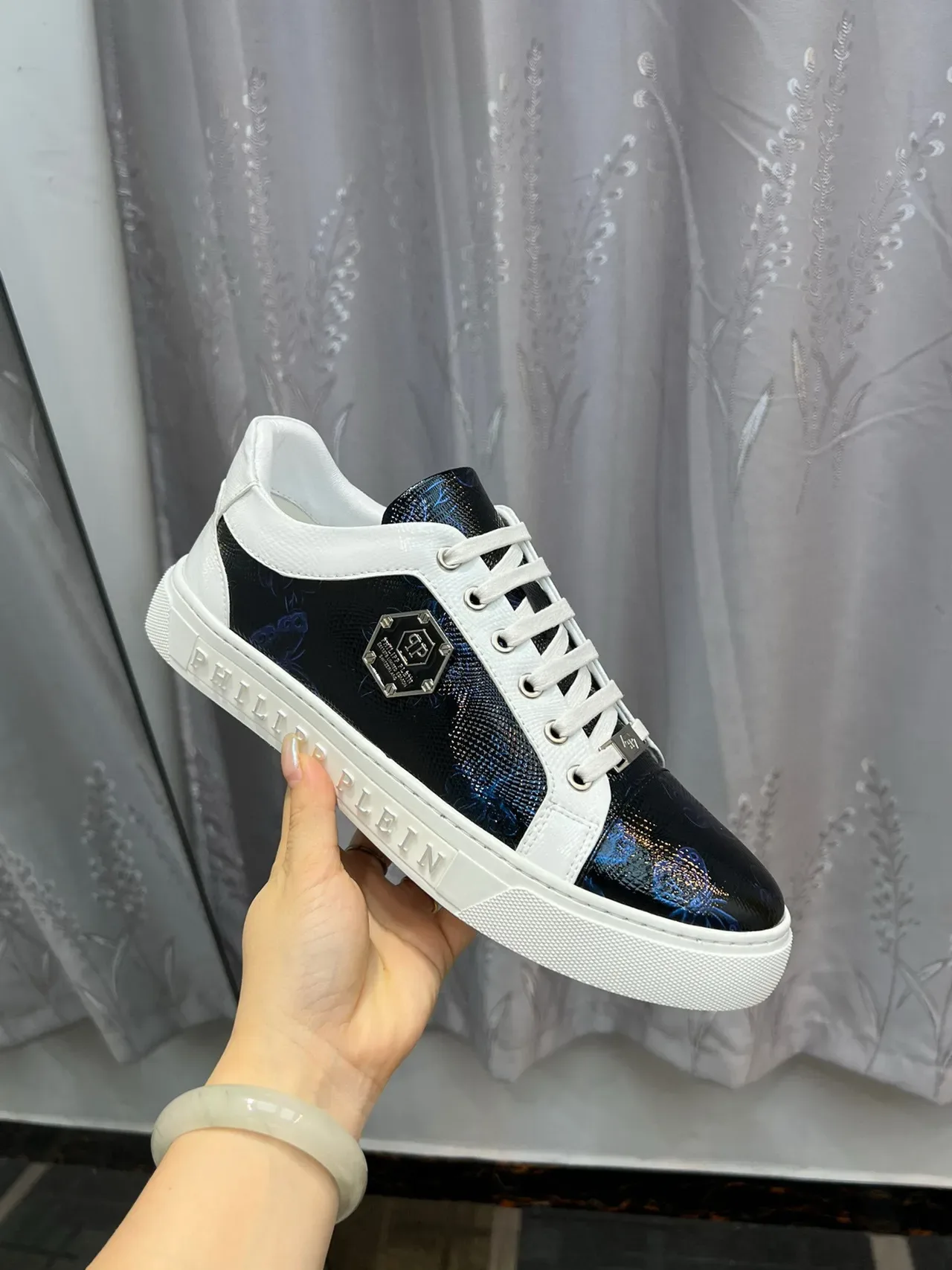 Philipp Plein Couro Impresso e Tênis Lifestyle Branco 6