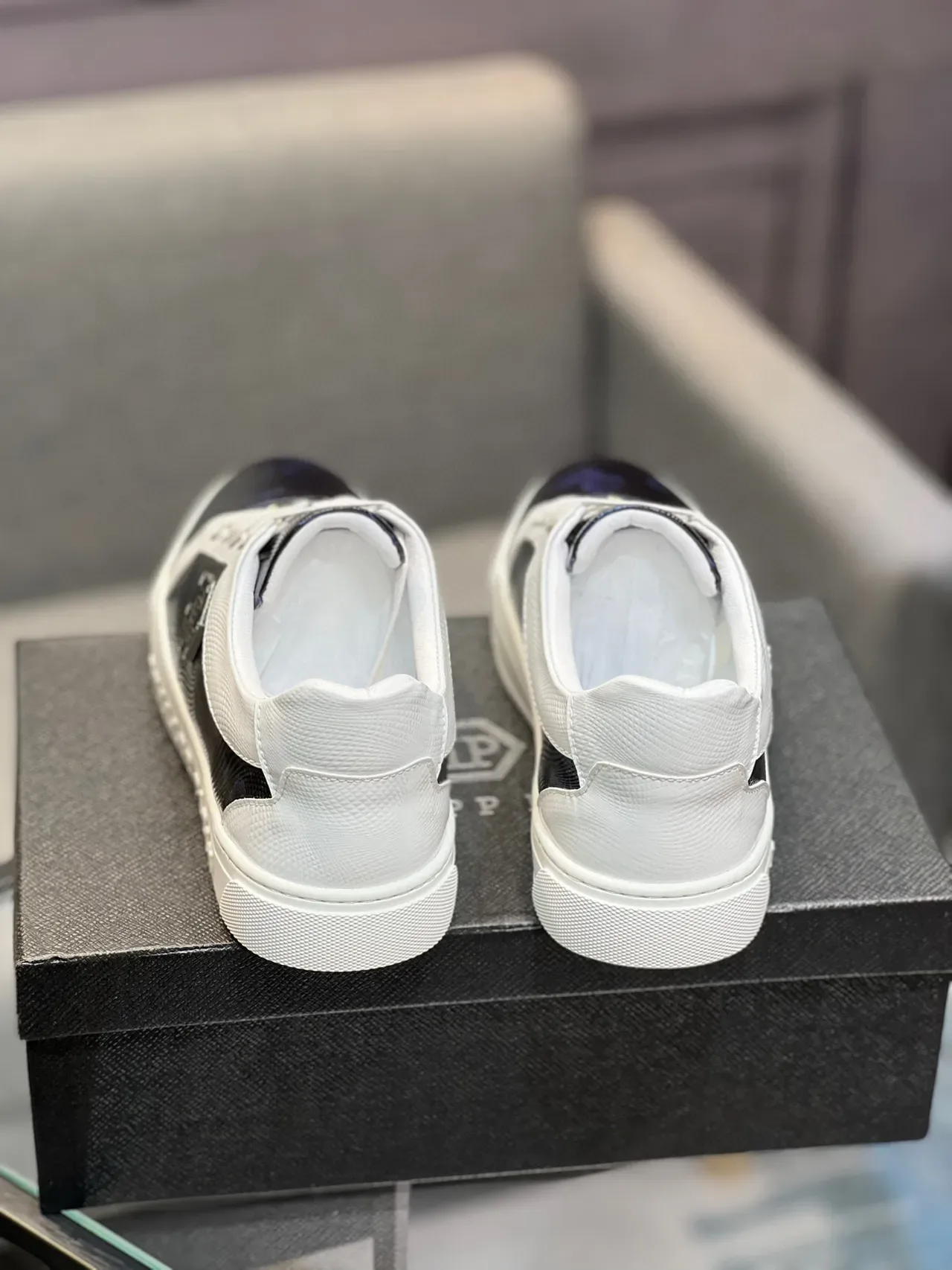 Philipp Plein Couro Impresso e Tênis Lifestyle Branco 8