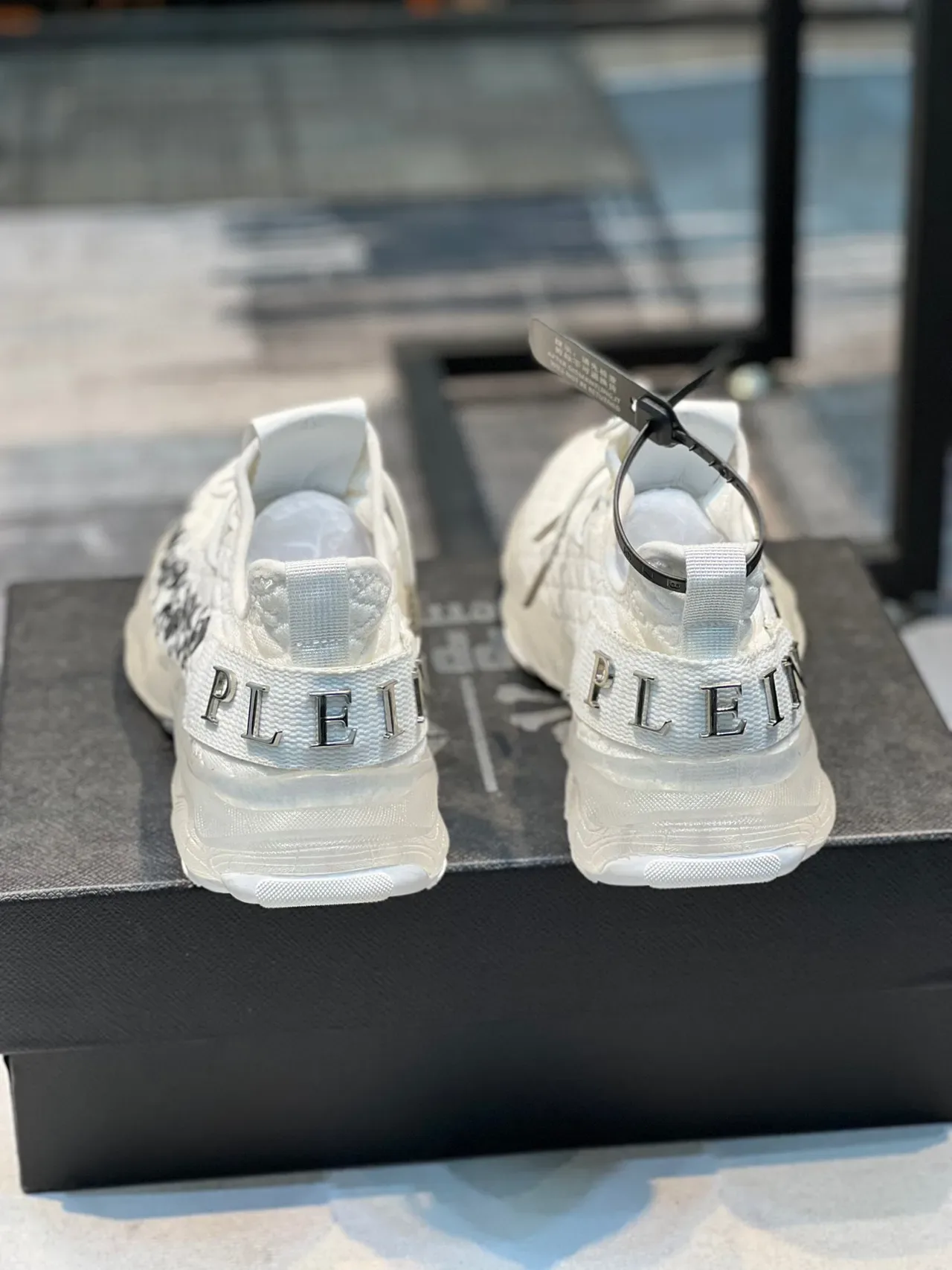Philipp Plein Crâne Motif Chaussures Chunky Blanches 2