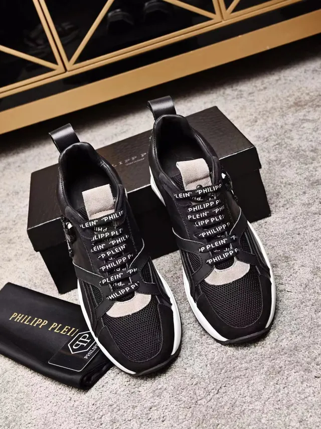Philipp Plein Skull Runner Tênis chunky pretos brancos bege 2