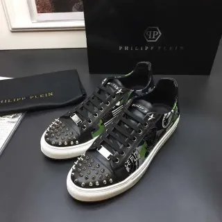 Philipp Plein Studded Camo Graphic Lifestyle Sneakers