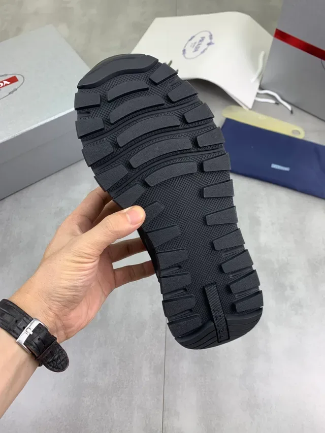 Prada Black Leather Lifestyle Sneaker 2