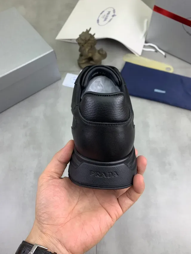 Prada Black Leather Lifestyle Sneaker 3