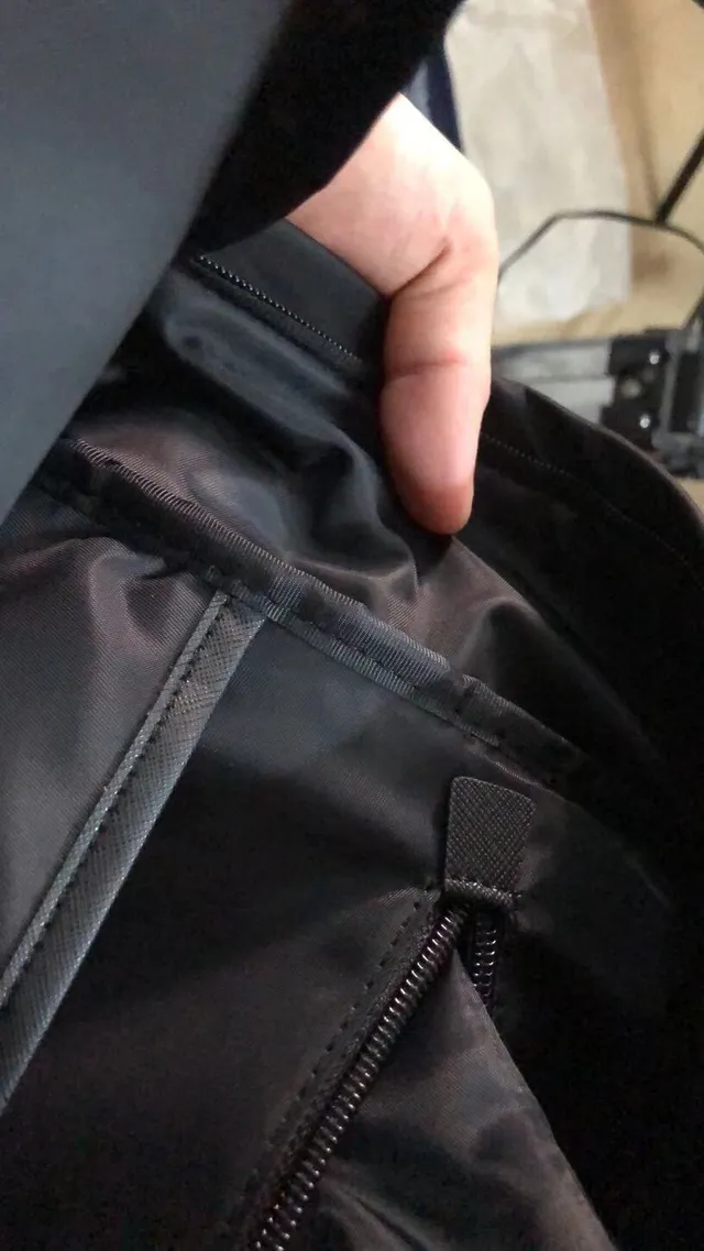 Prada Black Matte Nylon Structured Front Pockets Casual Backpack 2