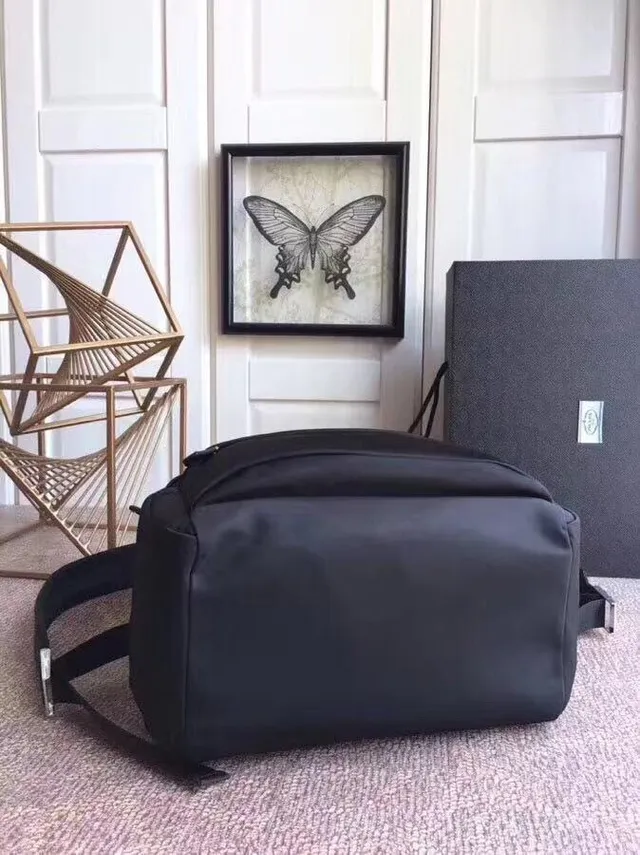 Prada Black Matte Nylon Structured Front Pockets Casual Backpack 3