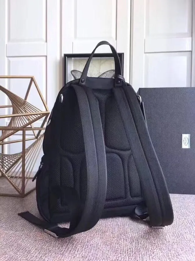 Prada Black Matte Nylon Structured Front Pockets Casual Backpack 9