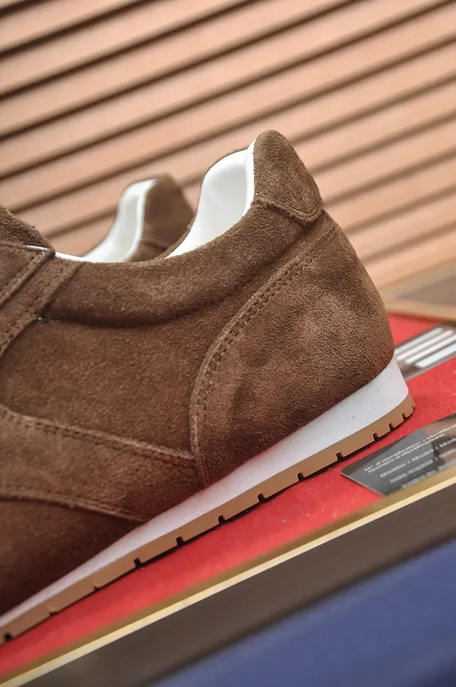 Prada Brown White Suede Upper Retro Runner Silhouette Lifestyle Sneakers 2