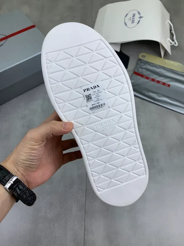 Prada Cloudbust Beige Mesh and Suede Lifestyle Sneakers 3