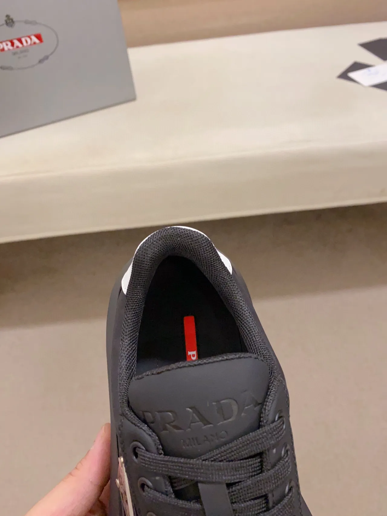 Prada Cloudbust Black and White Lifestyle Sneakers 6