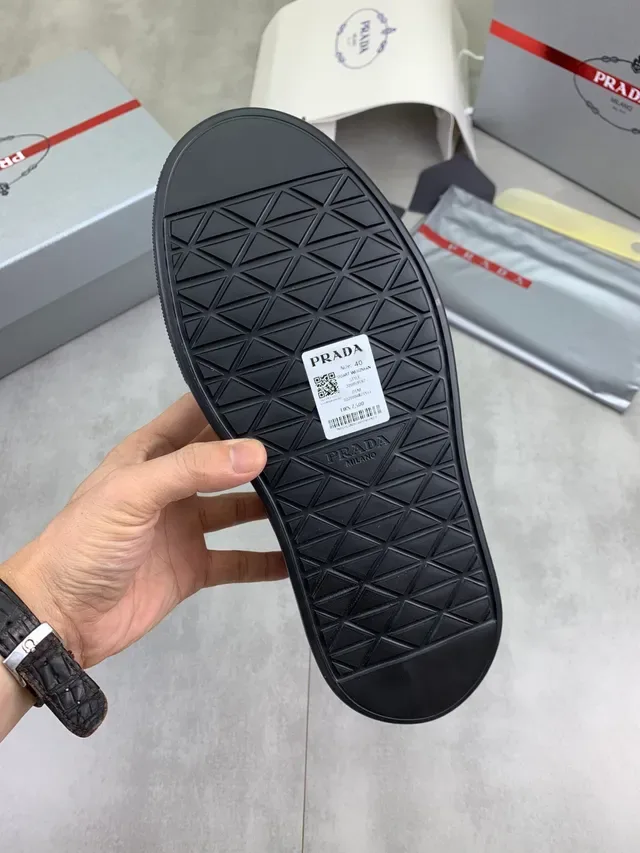 Prada Cloudbust Black and White Platform Chunky Sneakers 3
