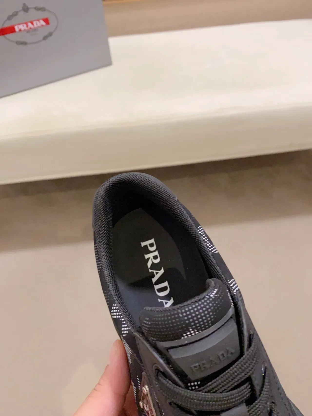 Prada Cloudbust Black Camo Perforated Mesh Lifestyle Sneakers 5