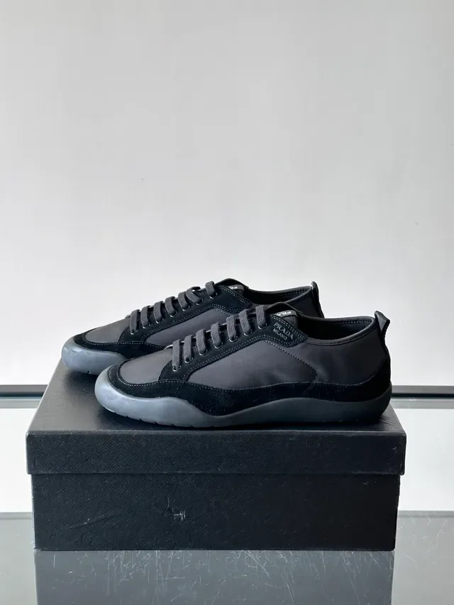 Prada Cloudbust Black Gray Mixed-Material Upper Suede And Textile Paneling Lifestyle Sneakers 5