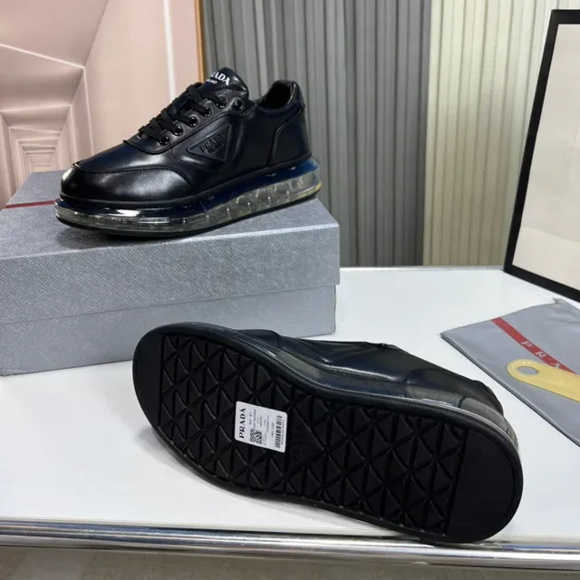Prada Cloudbust Black Leather Lifestyle Sneakers 2