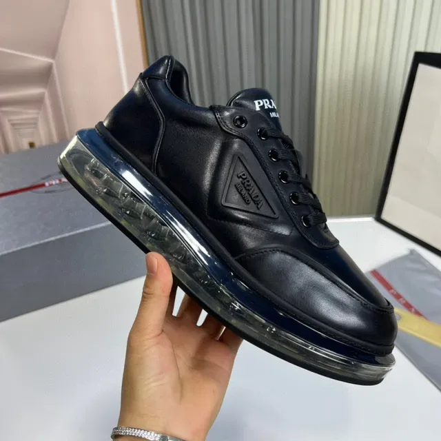 Prada Cloudbust Black Leather Lifestyle Sneakers 4