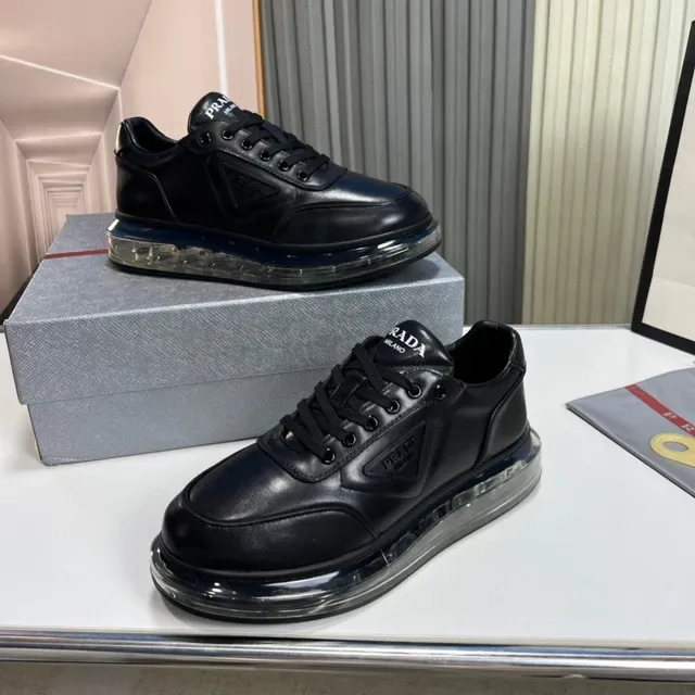 Prada Cloudbust Black Leather Lifestyle Sneakers 7