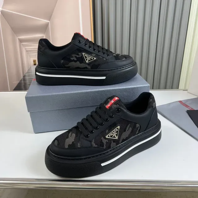 Prada Cloudbust Black Mesh and Leather Platform Lifestyle Sneakers 8