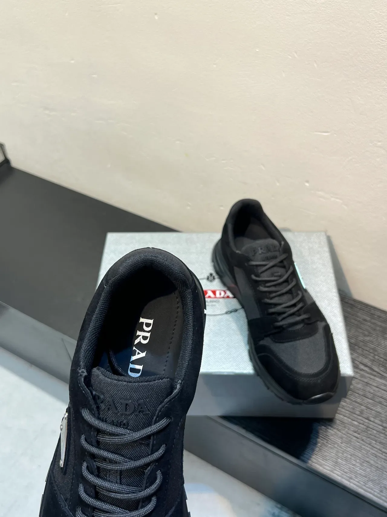 Prada Cloudbust Black Mixed-Material Lifestyle Sneakers 7