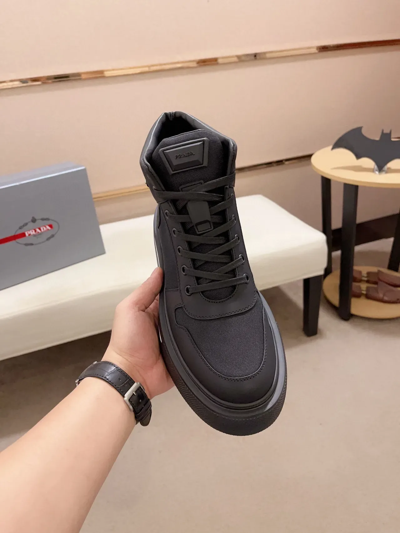 Prada Cloudbust Black Platform Lifestyle Sneaker 2