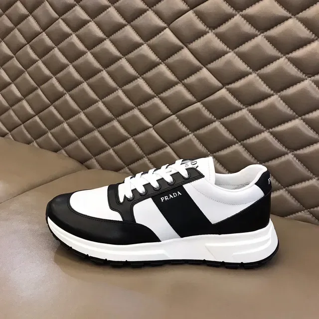 Prada Cloudbust Black White Color-Blocked Leather Upper Chunky Sneakers 6