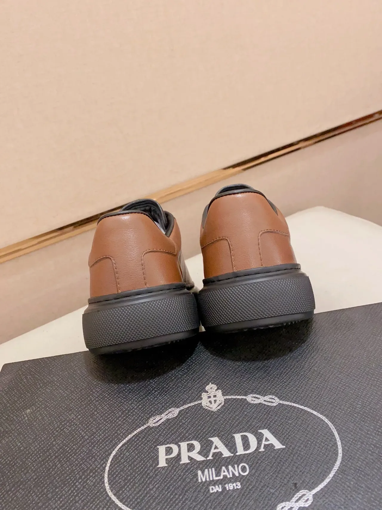 Prada Cloudbust Brown Leather Lifestyle Sneakers 3