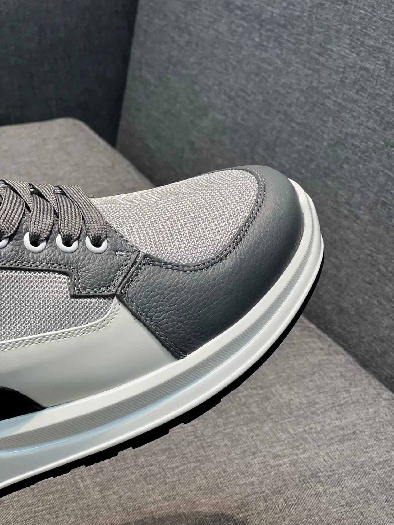 Prada Cloudbust Gray and White Lifestyle Sneakers 3