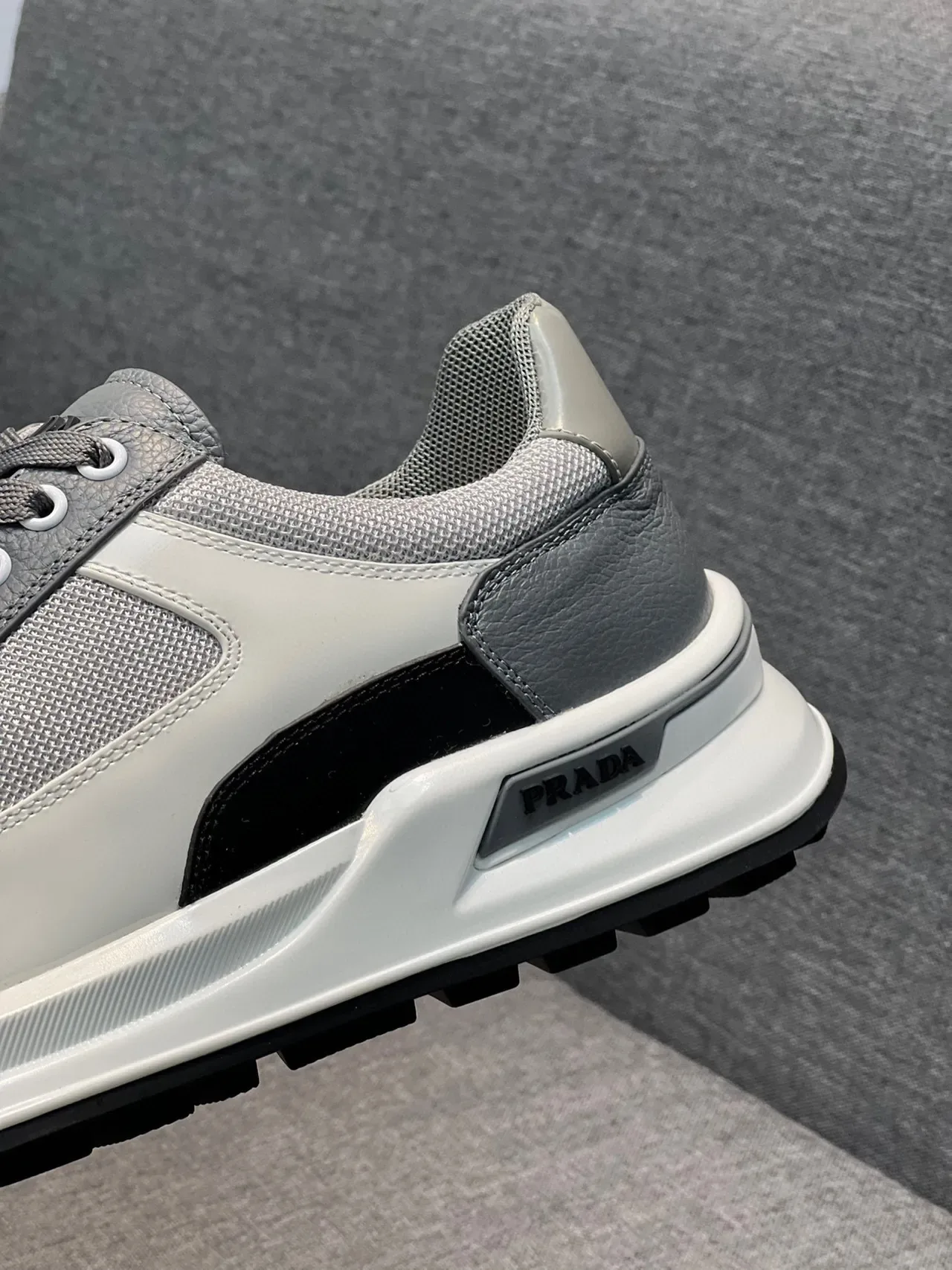 Prada Cloudbust Gray and White Lifestyle Sneakers 8