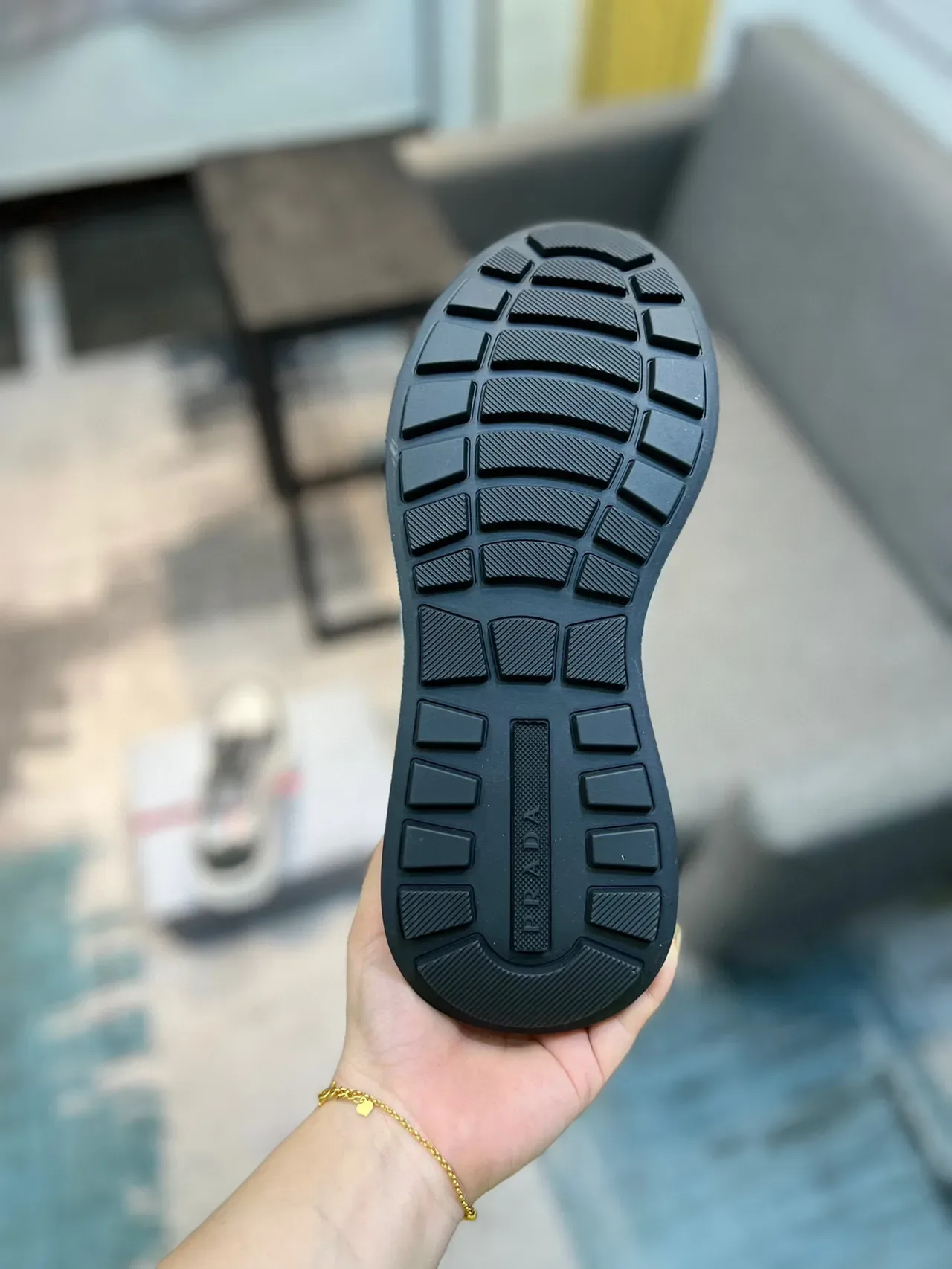 Prada Cloudbust Gray and White Lifestyle Sneakers 9