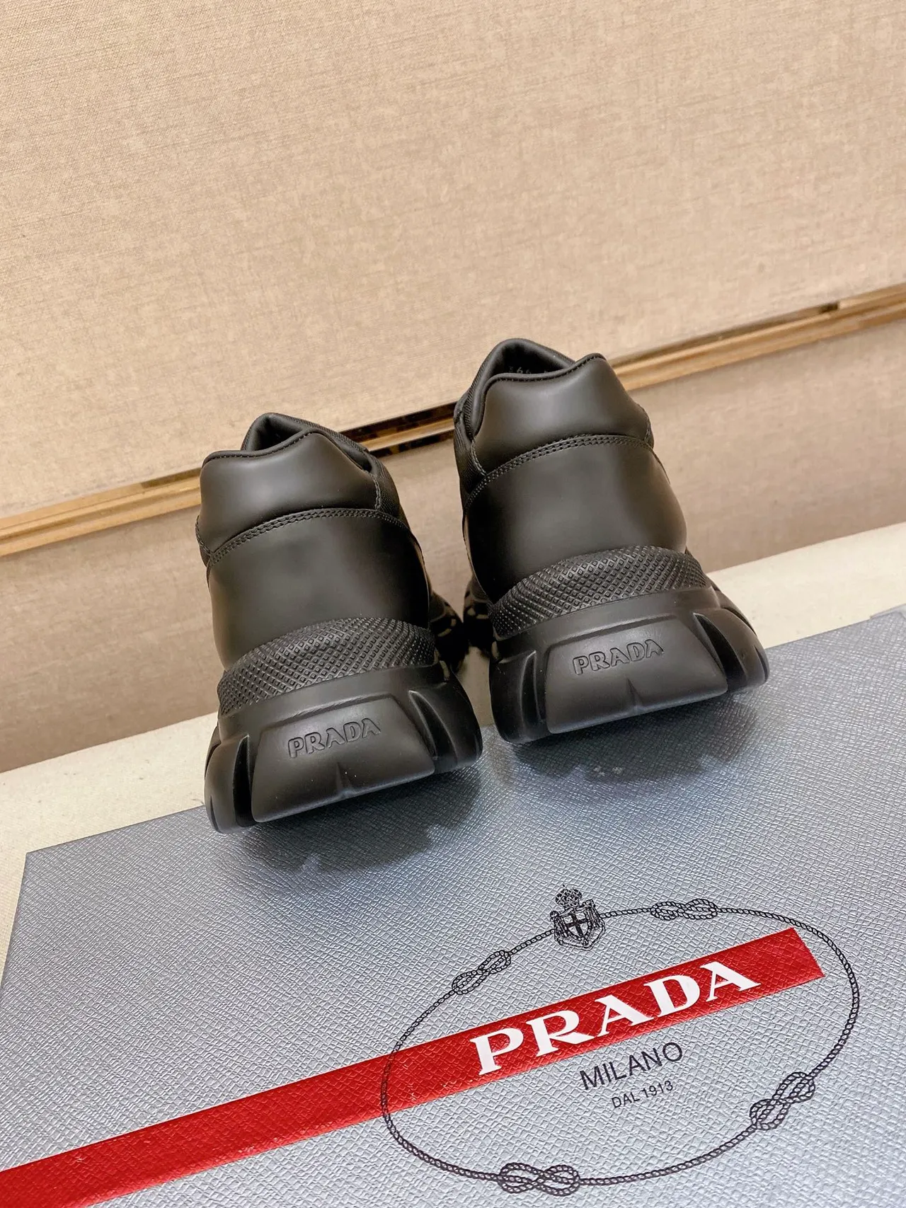Prada Cloudbust Monochrome Black Lifestyle Sneakers 3