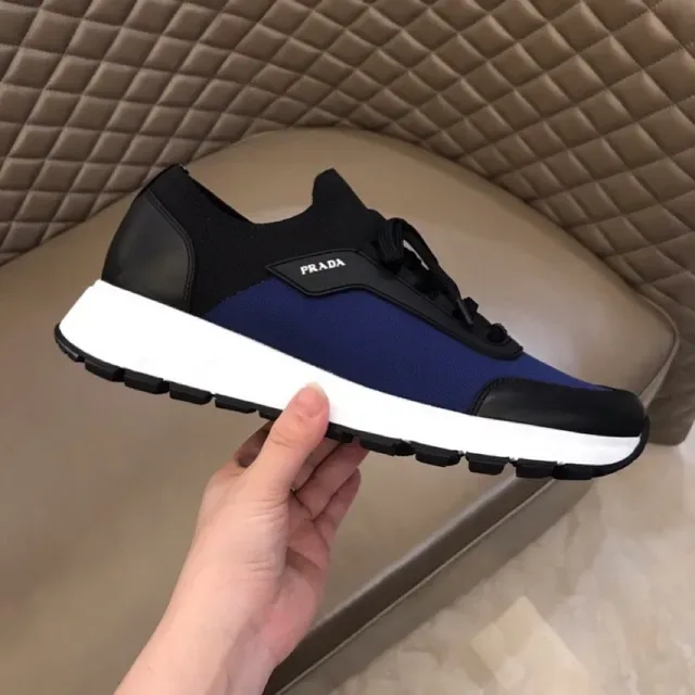 Prada Cloudbust Navy and Black Knit Lifestyle Sneakers 2