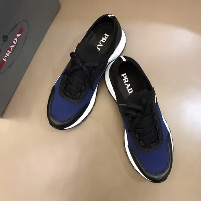 Prada Cloudbust Navy and Black Knit Lifestyle Sneakers 4