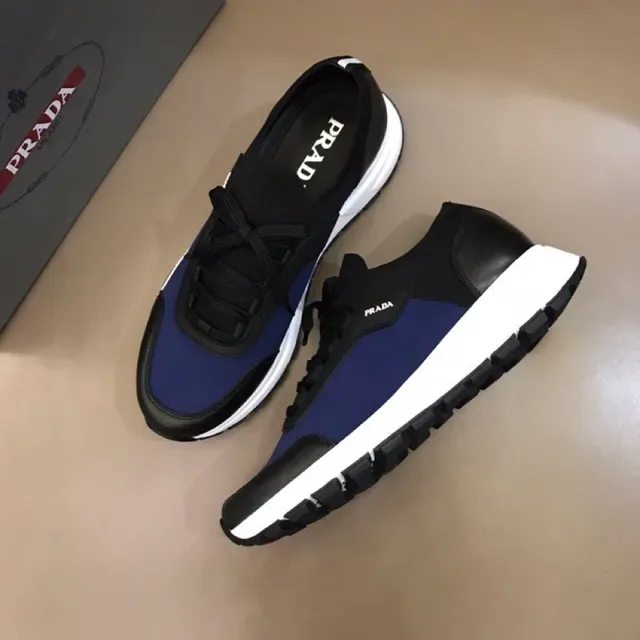 Prada Cloudbust Navy and Black Knit Lifestyle Sneakers 5