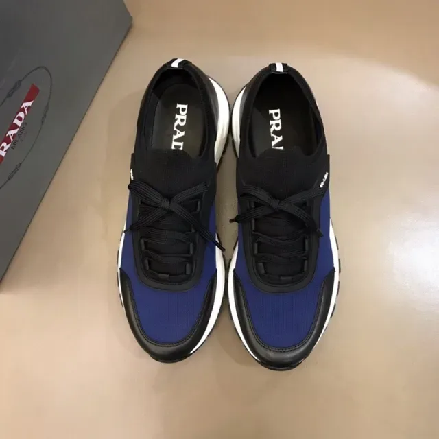 Prada Cloudbust Navy and Black Knit Lifestyle Sneakers 6