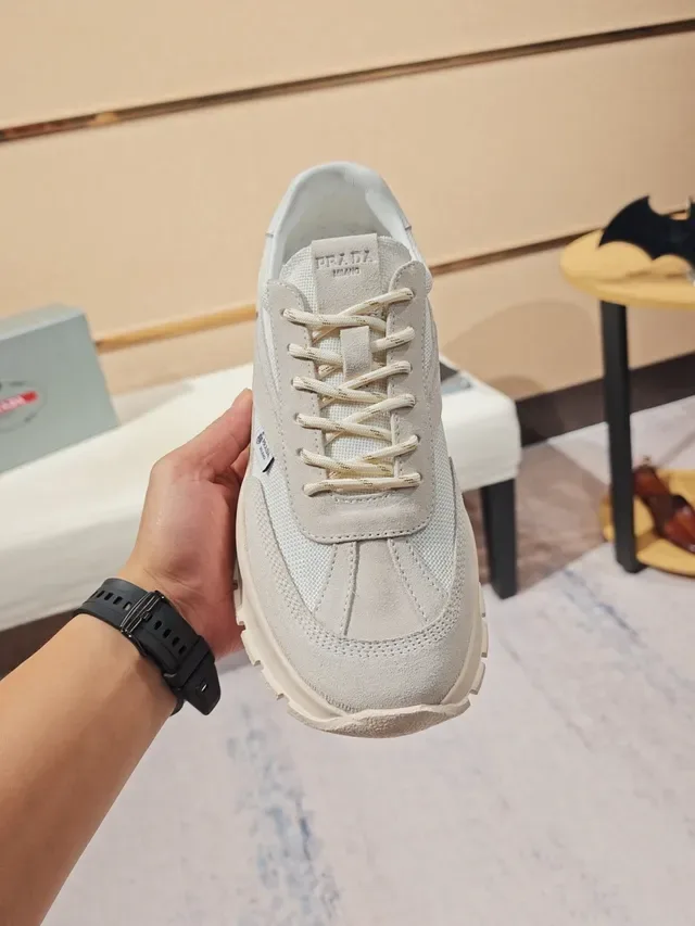 Prada Cloudbust Off-White Mixed-Material Chunky Sneakers 6