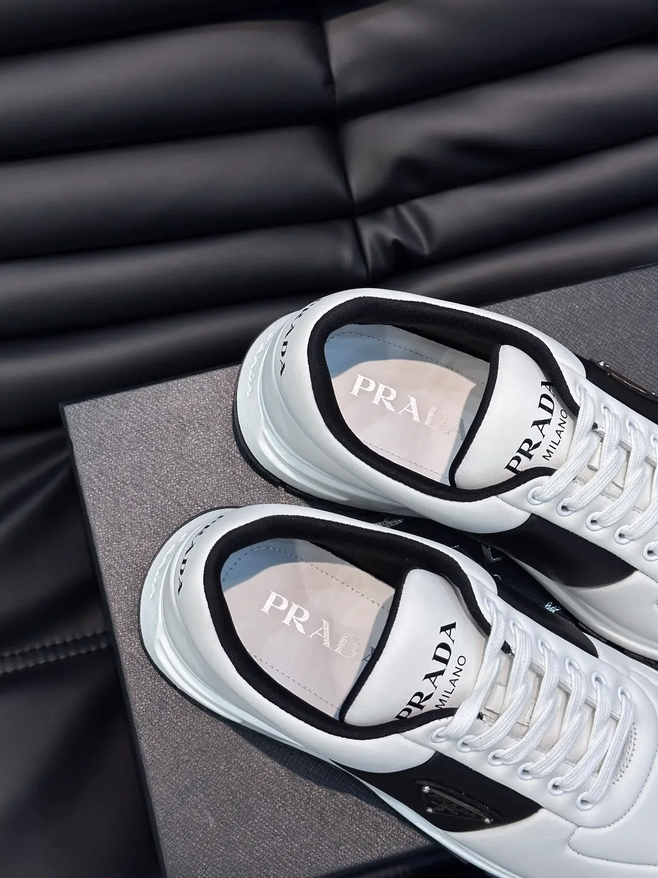 Prada Cloudbust White and Black Lifestyle Sneakers 3