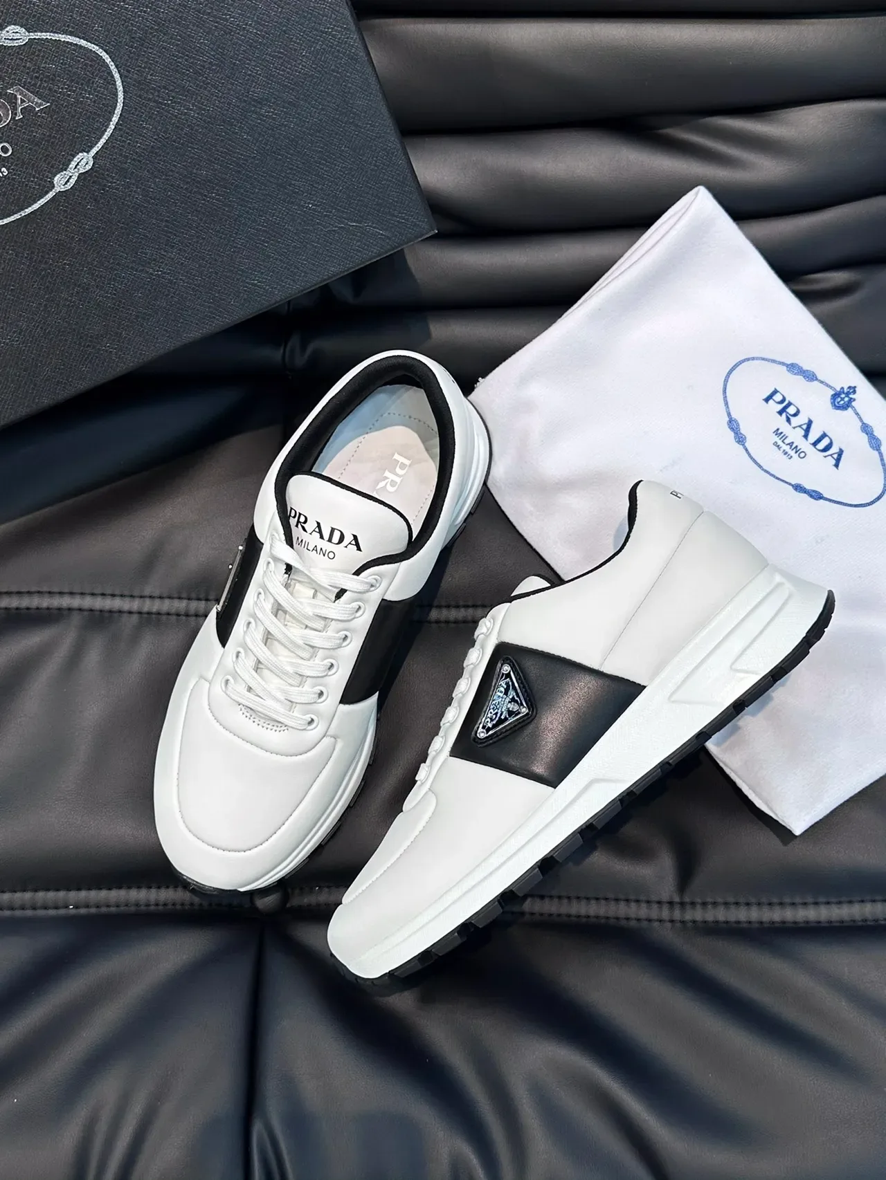 Prada Cloudbust White and Black Lifestyle Sneakers 5